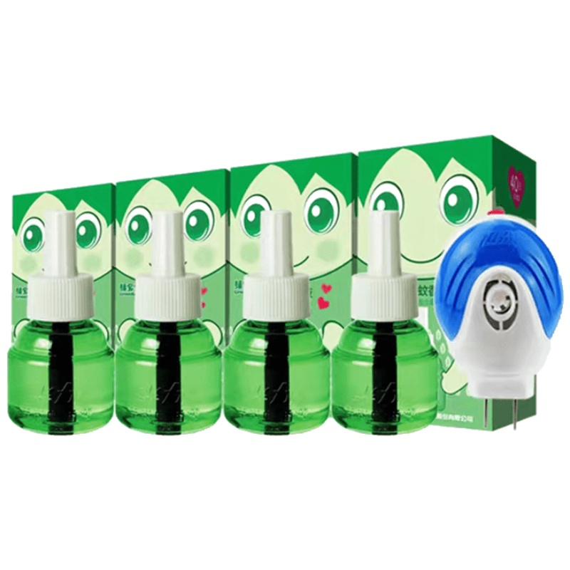 华力绿宝宝电热蚊香液4瓶1加热器室内驱蚊水防蚊液