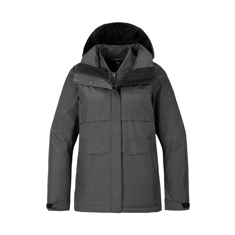 Columbia/哥伦比亚城市户外女防水热能羽绒三合一冲锋衣PL7048