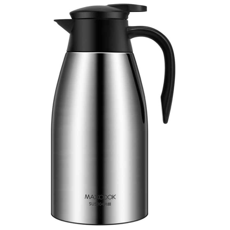 美厨(maxcook) 保温壶保温瓶热水瓶304不锈钢大容量暖水壶保温水壶家用大号 不锈钢2.0L大容量 乐厨系列