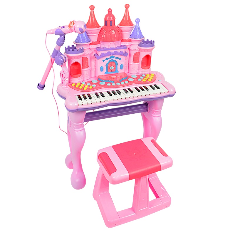 贝芬乐儿童钢琴玩具家用音乐玩具多功能电子琴带话筒3岁女孩早教