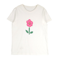 竹风白色纯棉短袖T恤女网红ins潮超火宽松中长款韩版圆领印花半袖