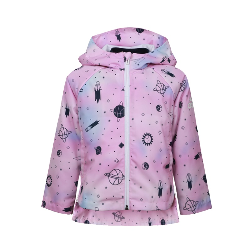 阿迪达斯童装20年春款女童儿童两件套梭织夹克 FM9706