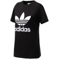 阿迪达斯三叶草女服短袖T恤圆领针织半袖休闲运动服GN2896