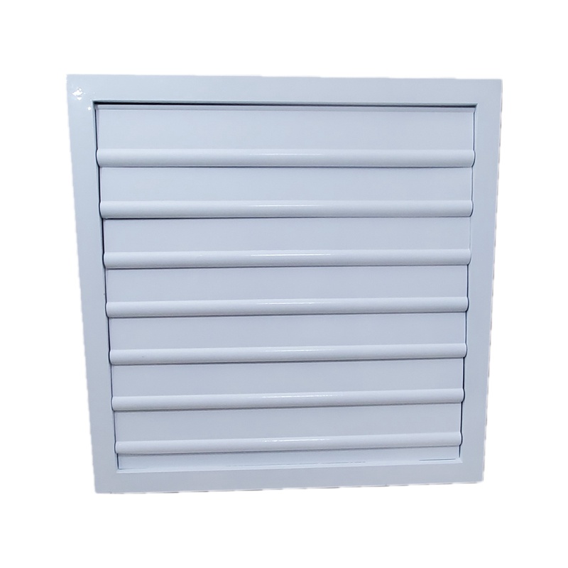 定做铝合金方形自垂百叶窗风机排风口防雨防护换气扇通风口 洞口尺寸:300*300