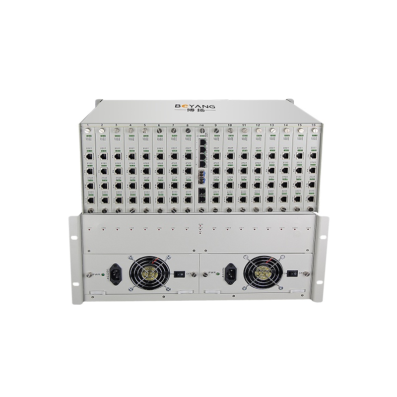 博扬(BOYANG) 数字电话光端机256路电话语音对讲音频 4U机框插卡式单模单纤 FC接口 1对BY-256P-4U