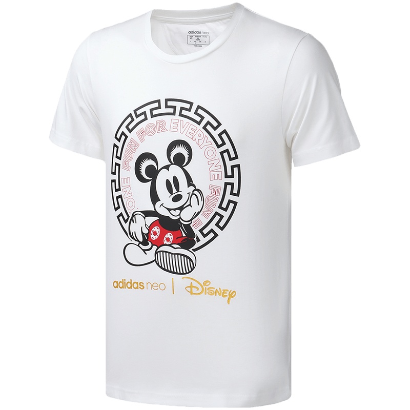 adidas阿迪达斯NEO男服运动服鼠年米奇短袖T恤GE7775