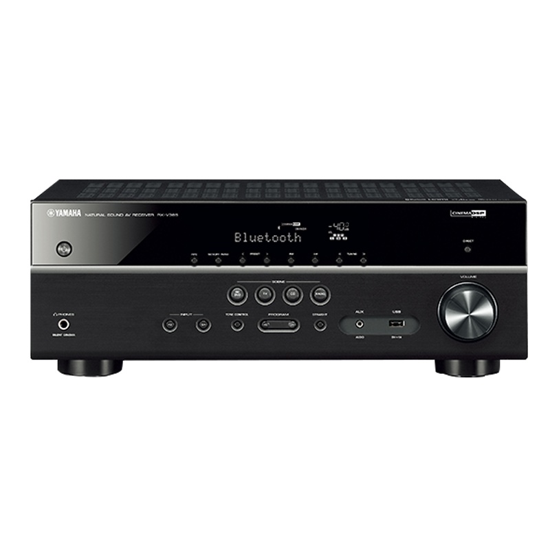 雅马哈(YAMAHA)RX-V385 功放家庭影院用5.1声道 功放机4K超高清蓝牙 黑色
