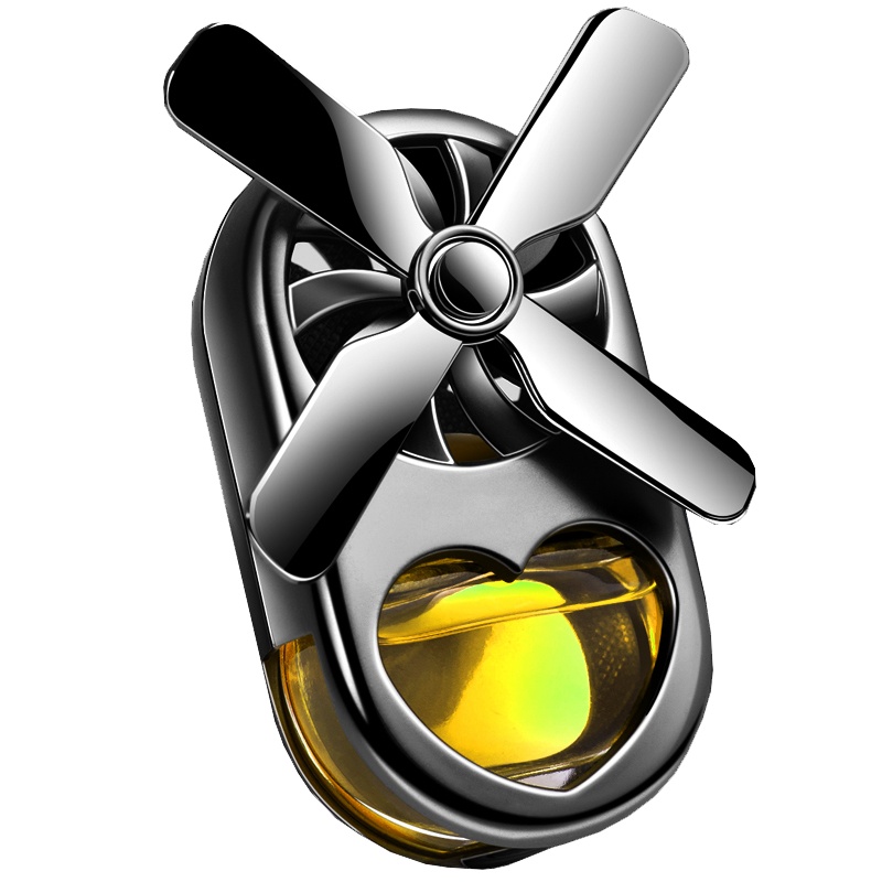 久量出风口香水车载香薰汽车香氛用品品车内创意摆件高档风扇淡香 亮银+古龙+送10ml补充液(半圆款)