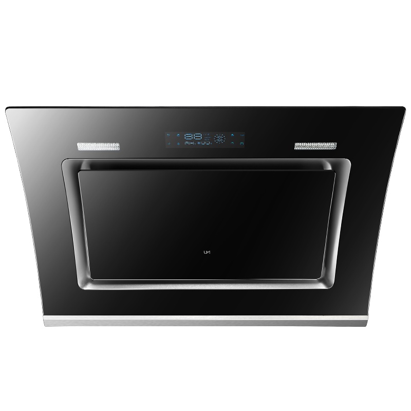 优盟(UM)UC237侧吸式抽油烟机家用22立方大吸力双电机单机钢化玻璃体感触控式抽吸油烟机