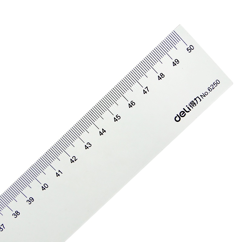 得力(deli) 塑料直尺学生尺子文具绘图 50cm 6250