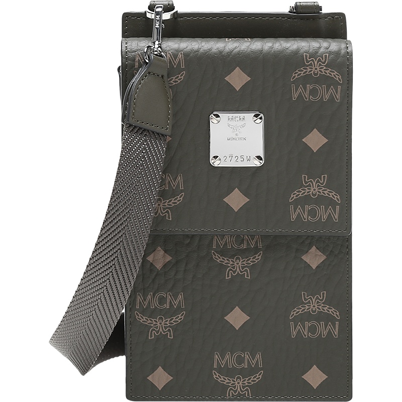 MCM 男士 Visetos Original系列人造革/牛皮革单肩斜挎包手机包 MXZAAVI07