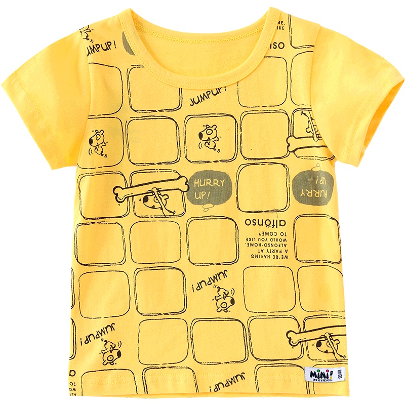 铅笔俱乐部童装2019夏装儿童短袖T恤男小童上衣男宝宝纯棉圆领T恤