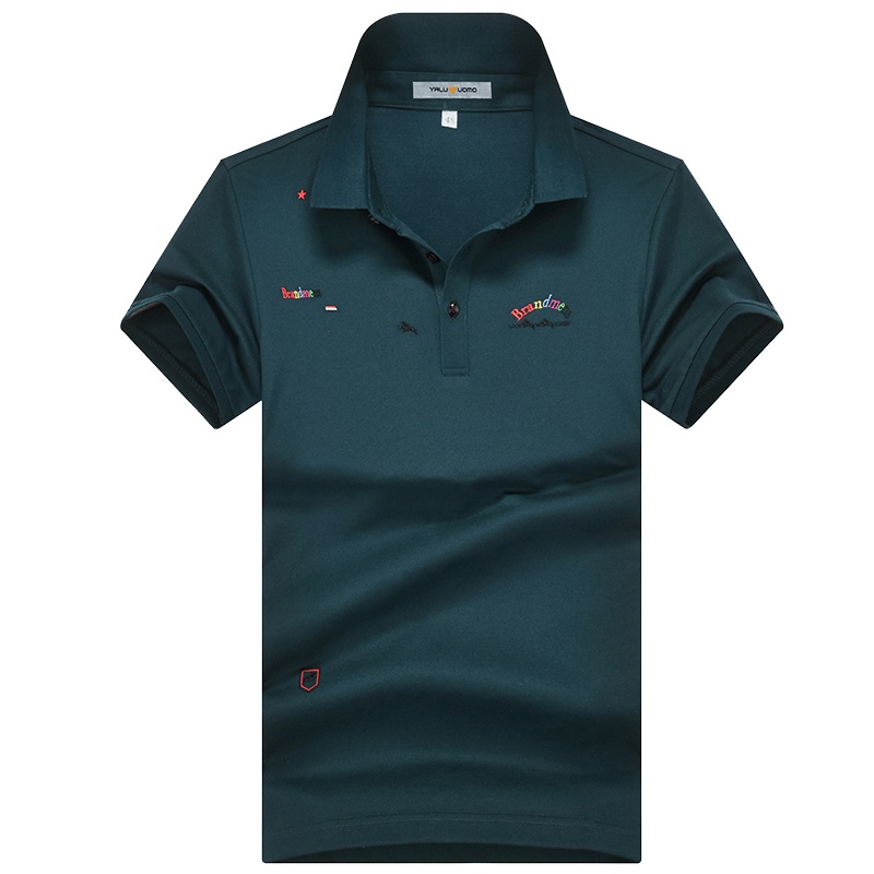 雅鹿男装夏季休闲舒适绣标款男士t恤短袖AC22EXTB00207