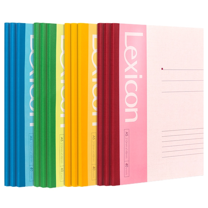 得力7651办公无线装订本(混)-40张-A5(12本装)