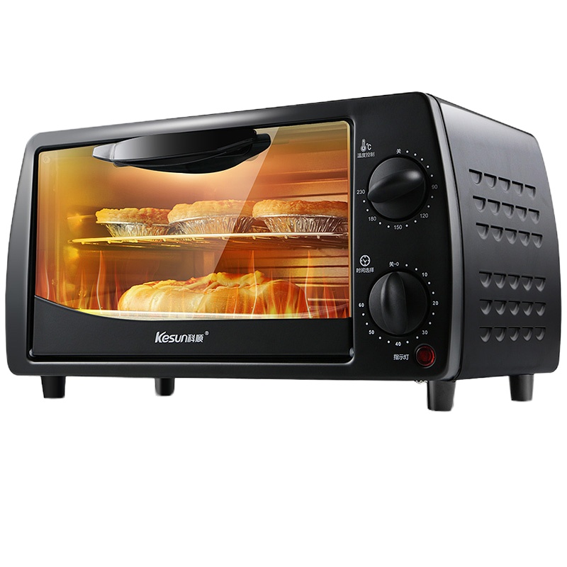 烤箱家用时光旧巷迷你烘焙小烤箱多功能全自动饼干面包蛋糕蛋挞电烘箱 黑色