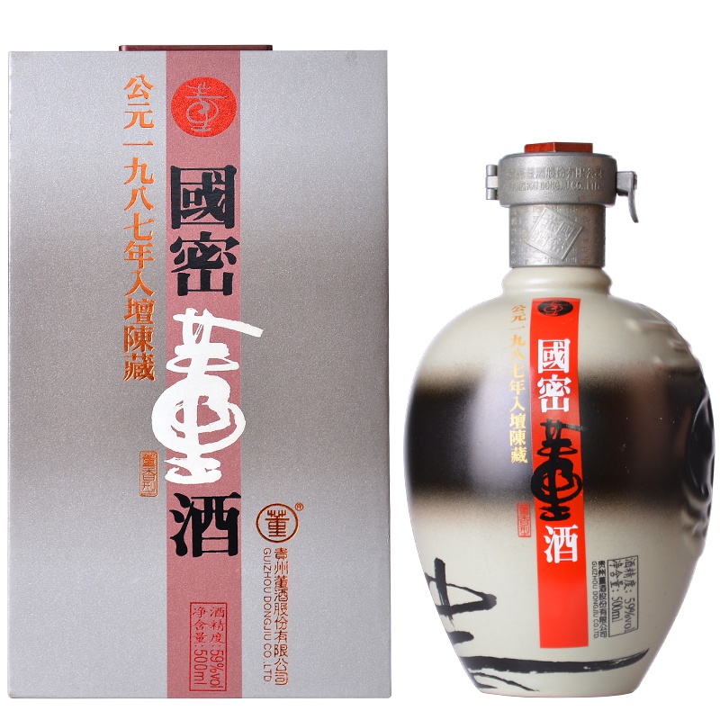 董酒1987年份国密59度500ml单瓶装董香型白酒纯粮固态酿造