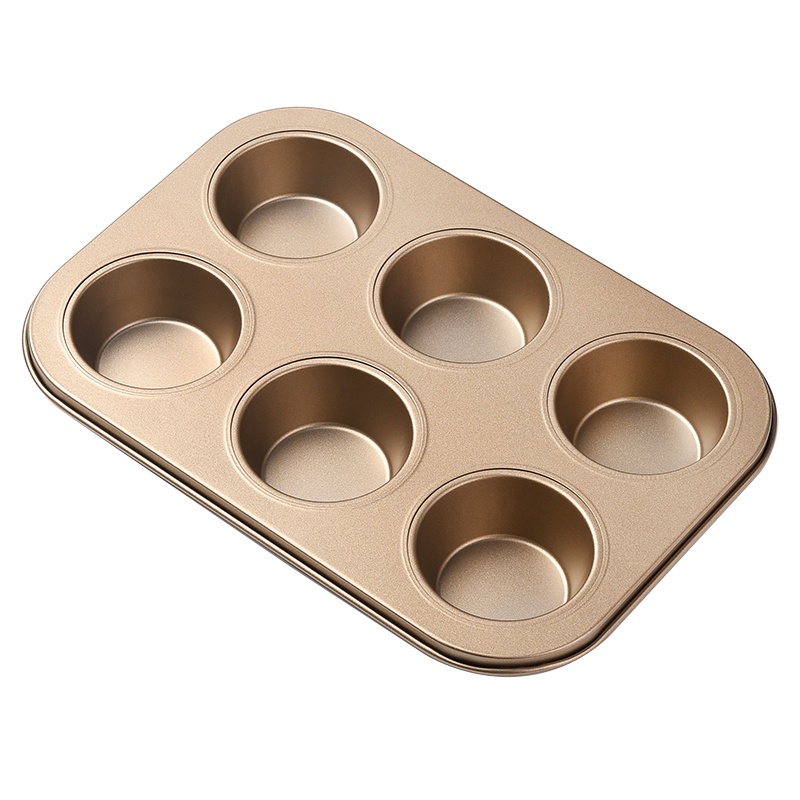 6连蛋糕模具圆形纸杯蛋糕马芬甜甜圈烤箱烘焙蛋挞模