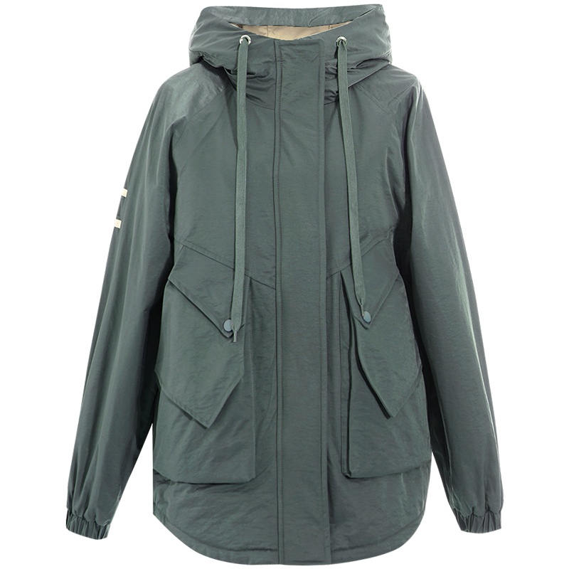 OUNIXUE欧昵雪 | [休闲宽松工装夹克]秋冬季时尚连帽设计感口袋ins外套女