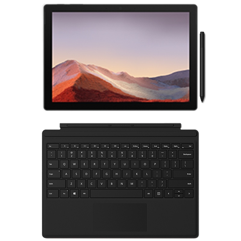 [原装黑(键盘+笔)]微软(Microsoft)Surface Pro7+ 第11代英特尔酷睿i5 12.3英寸 二合一平板电脑 笔记本电脑 16G+256G 亮铂金