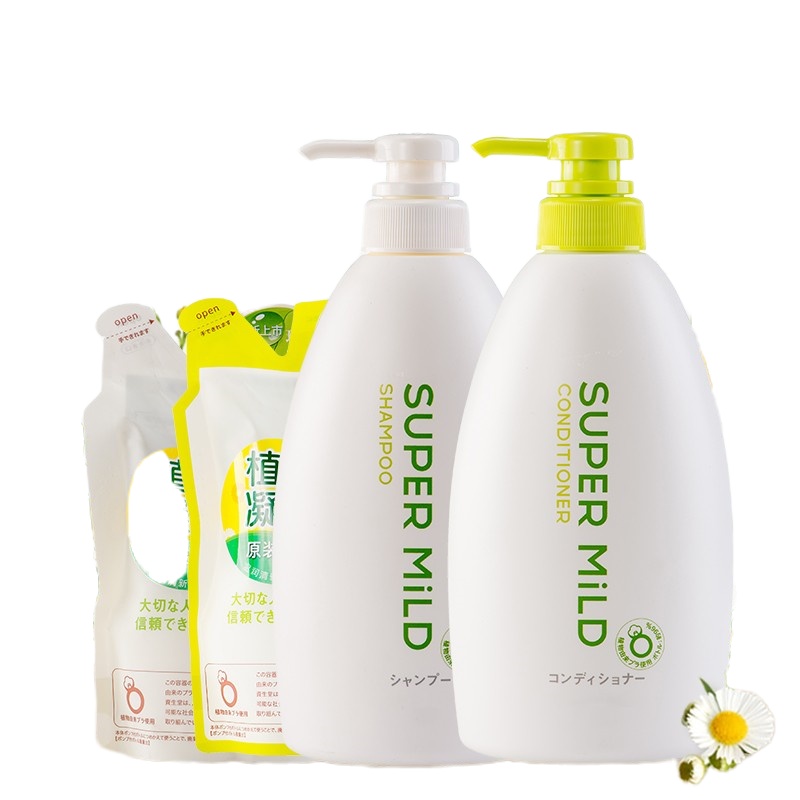 资生堂惠润绿茶野芳香洗发露600ml*2+护发素600ml