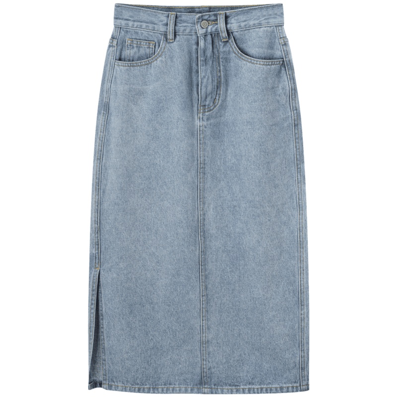 【新疆棉】OtherMix包臀牛仔裙2021年新款春季a字高腰半身裙子女