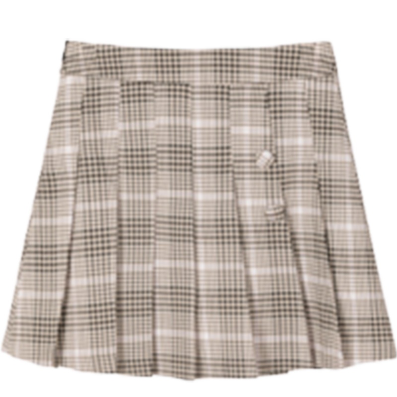 【专柜同款】Y拉贝缇格子半身裙女装2019新款秋冬高腰百褶裙jk裙短裙子一步裙60009354
