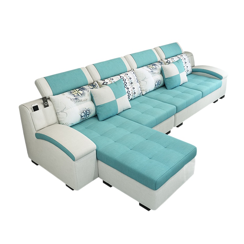 布艺沙发 简约现代小户型客厅家具 整装三人组合可拆洗布艺沙发