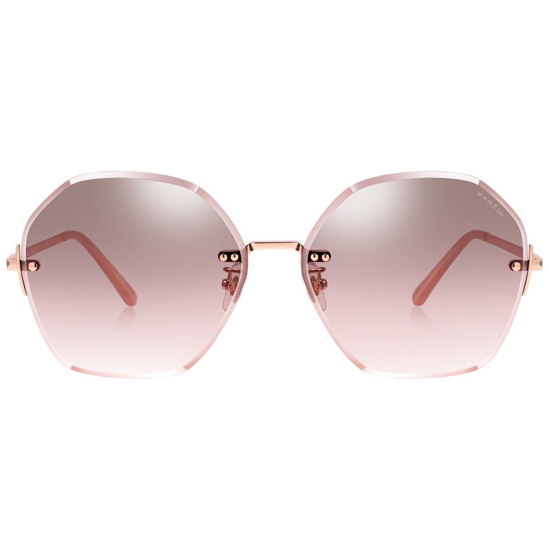 帕森太阳镜女士复古无框多边形防紫外线墨镜小脸眼镜8224A