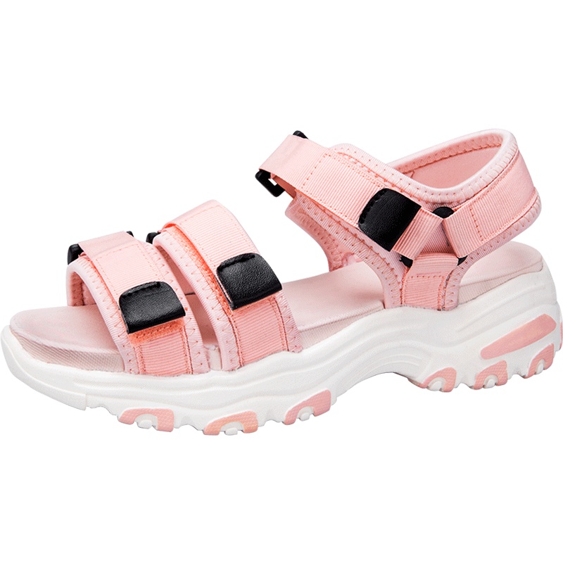 阿么凉鞋女韩版夏时尚魔术贴厚底潮鞋休闲沙滩厚底增高松糕鞋