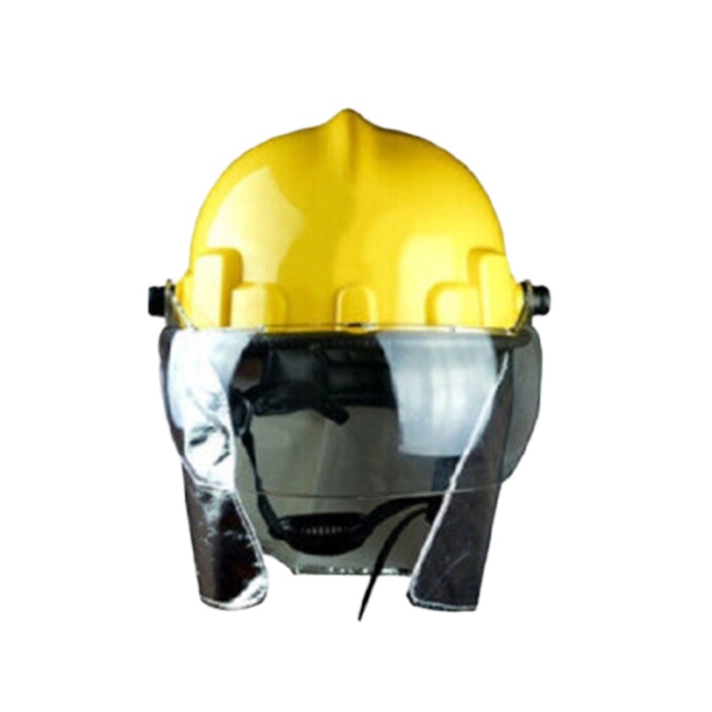 消防头盔消防员帽子披肩头盔防护头盔带面罩安全帽