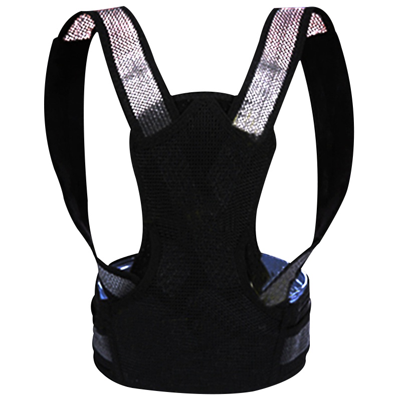 君来康驼背矫正带矫姿器超薄无痕舒适内穿儿童学生成人矫姿带男女-幻夜黑M码