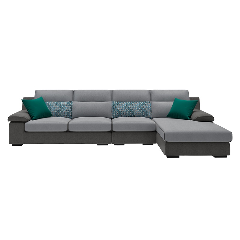 掌上明珠 北欧风格客厅布艺沙发科技布大小户型四人位家具组合DS121