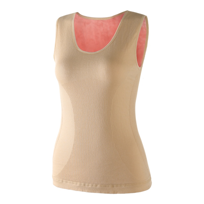 俞兆林保暖背心女加厚加绒塑身美体冬季紧身上衣打底衫棉托胸内衣