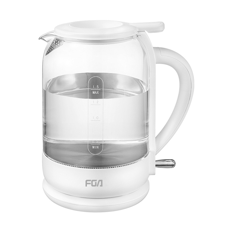 FGA不锈钢电热水壶烧水壶自动家用大容量烧水器玻璃开水壶防干烧