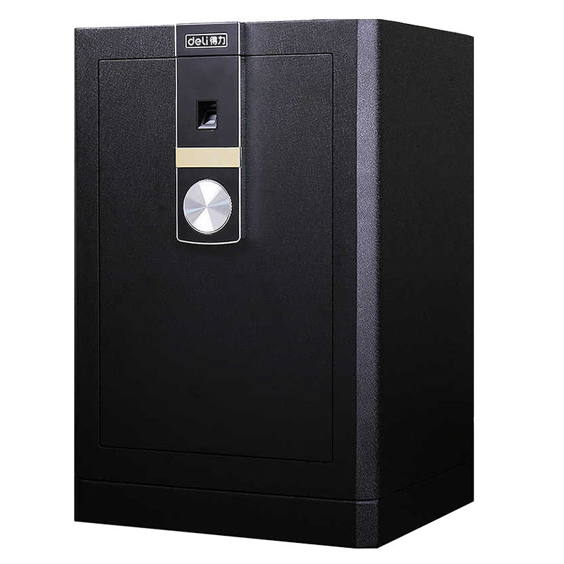 得力deli4053黑尊指纹触控保险箱 3C认证家用保险箱办公保险柜