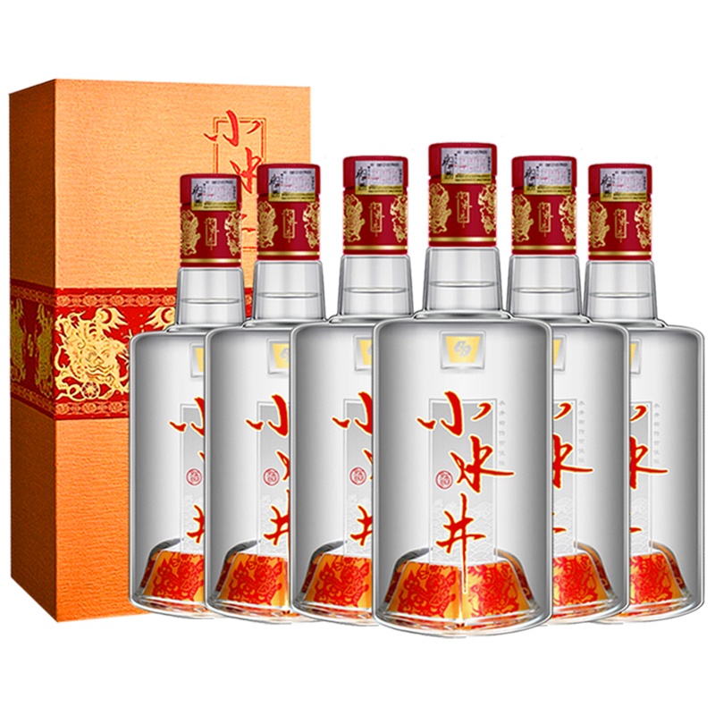【官方旗舰店】水井坊 小水井 浓香型白酒 整箱装川酒 礼盒装 52° 500mL*6