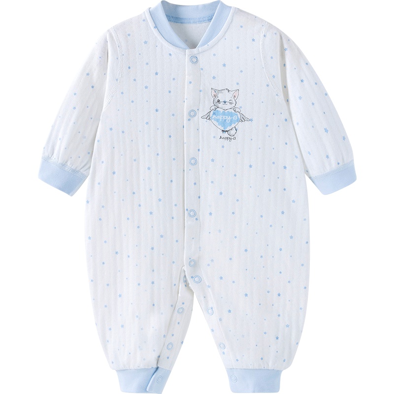 哈贝比（happyB） 童装婴儿衣服新生儿连体衣春秋 婴儿内衣男女宝宝哈衣纯棉爬服