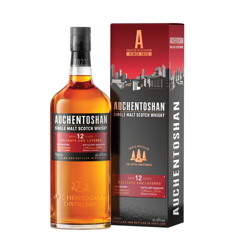 (Auchentoshan)欧肯特轩12年单一麦芽苏格兰威士忌*700ml