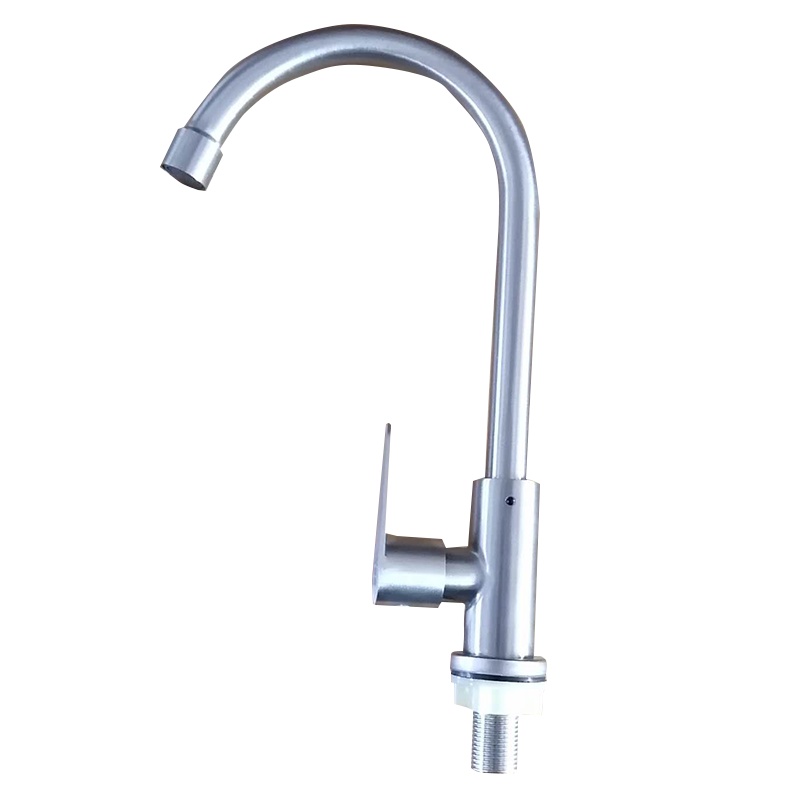 玉溪鹅颈式厨房水龙头可旋转洗碗池水槽单冷家用洗菜盆水龙头