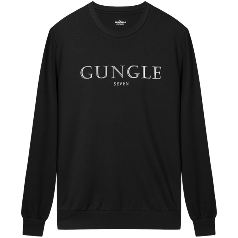 柒牌SEVEN男装2020春季新款休闲时尚卫衣圆领长袖打底衫男