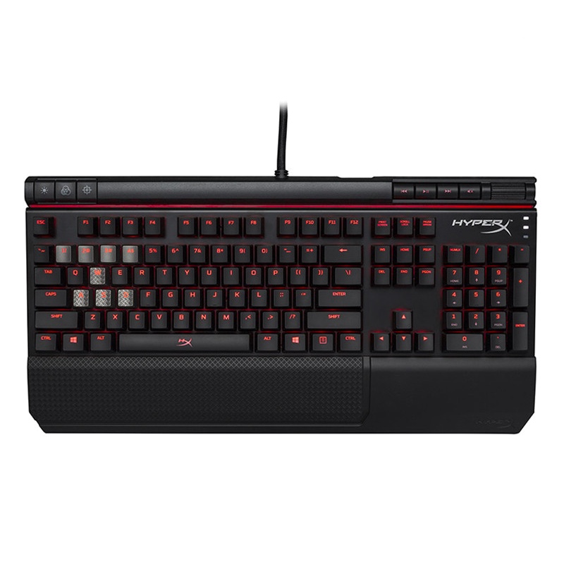 金士顿(Kingston)HyperX Alloy Elite 阿洛伊精英版Cherry青轴有线机械键盘黑色