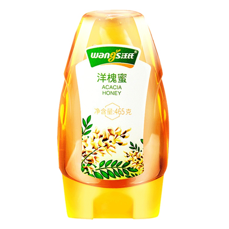 汪氏(wangs)洋槐蜜蜂蜜465g/瓶 农家自产秦岭深山槐花蜜纯正滋补便携瓶装蜂蜜 苏宁配送