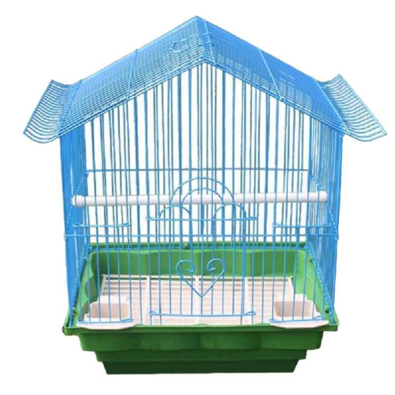 单笼+饮水器=22 鹦鹉笼鸟笼子通用别墅鸟笼适合虎皮牡丹文鸟 通用屋笼（送礼品）