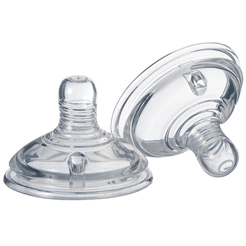 汤美星(Tommee Tippee)奶嘴00293 宽口径柔软硅胶仿母乳造型(6个月以上)浓稠流量(Y型切口) 2个装