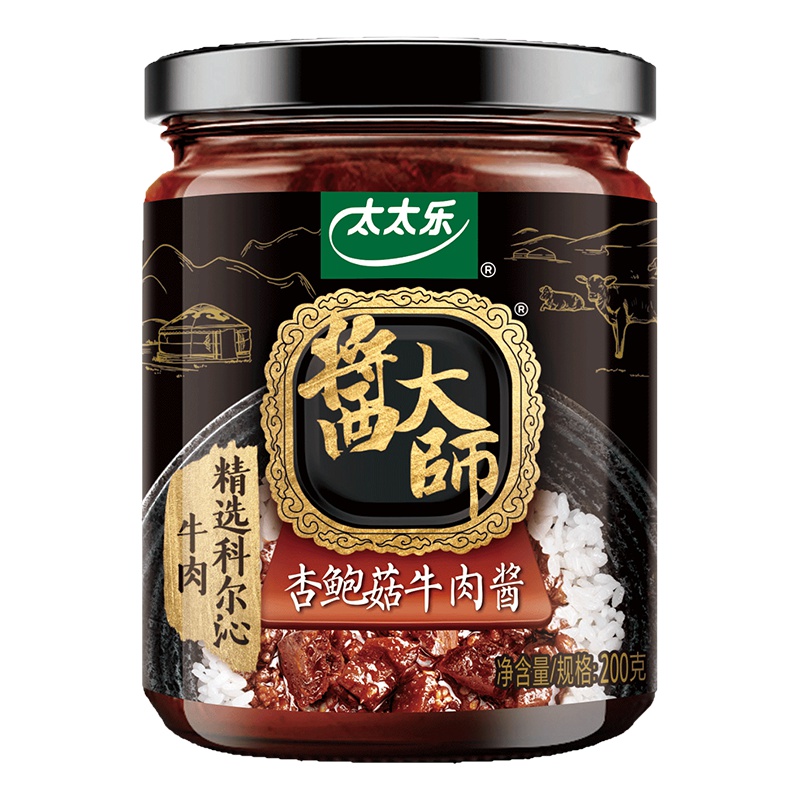 太太乐 酱大师杏鲍菇牛肉酱 200g 下饭菜辣椒酱 雀巢出品