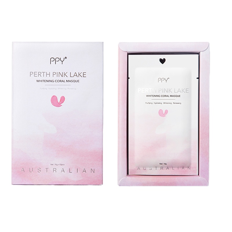 澳容eaoron珀斯粉湖PPY面膜保湿补水清洁嫩白泥膜提亮肤色10g*10片/盒