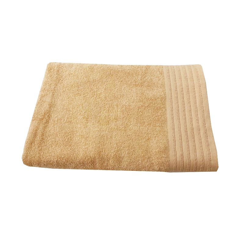 云涛新疆棉素色缎档亲肤浴巾棕色70*140cm