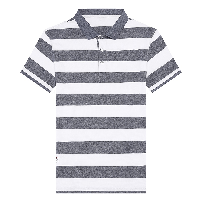 卡帝乐鳄鱼夏装条纹Polo衫男短袖翻领纯棉男装T恤衫BAB9080