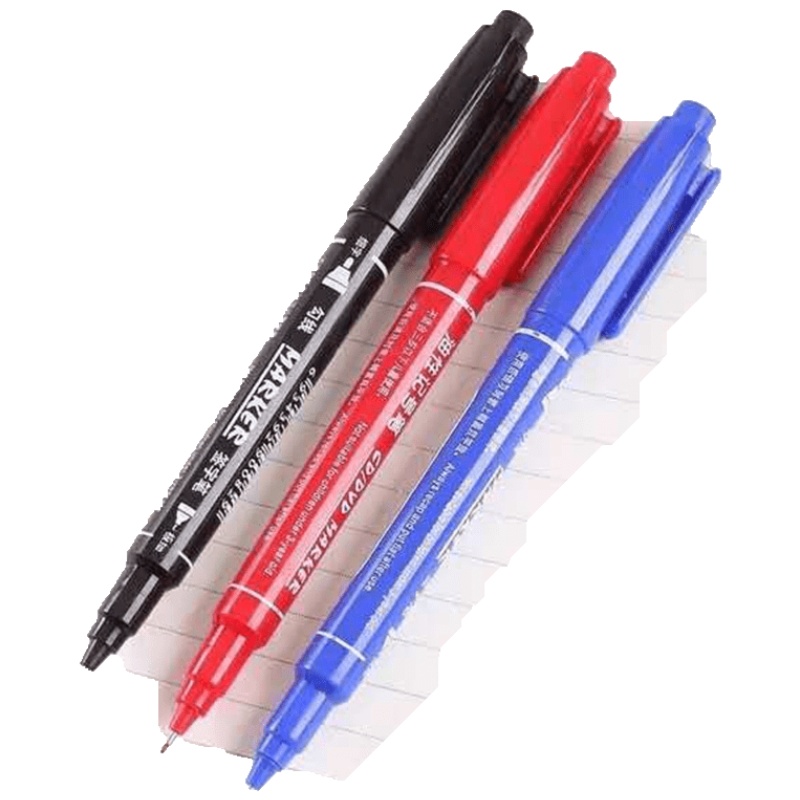 英雄887小双头记号笔 学生绘画勾线笔擦不掉油性标记笔