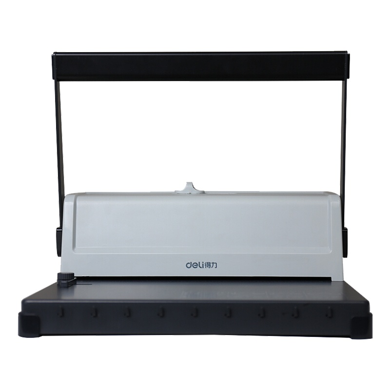 得力(deli)3889铁圈装订机 A4打孔机 34孔装订机 双线圈装订 文件装订机 装订125张 打孔15张